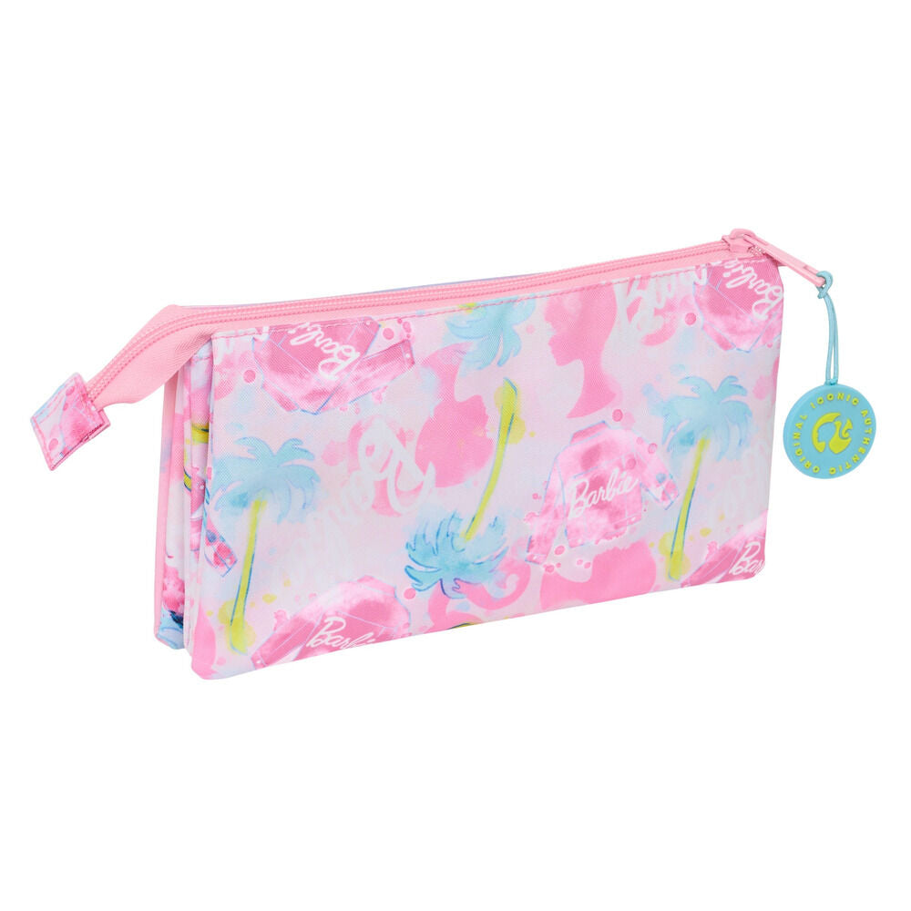 Painterly Barbie triple pencil case