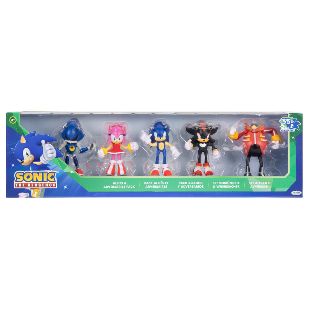 Blister of 5 Sonic The Hedgehog figures 6cm