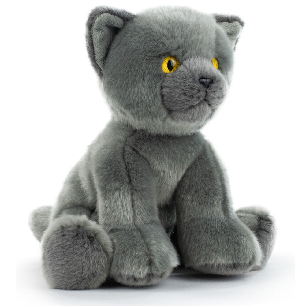 Realistic Russian Blue Cat Plush Toy 25cm