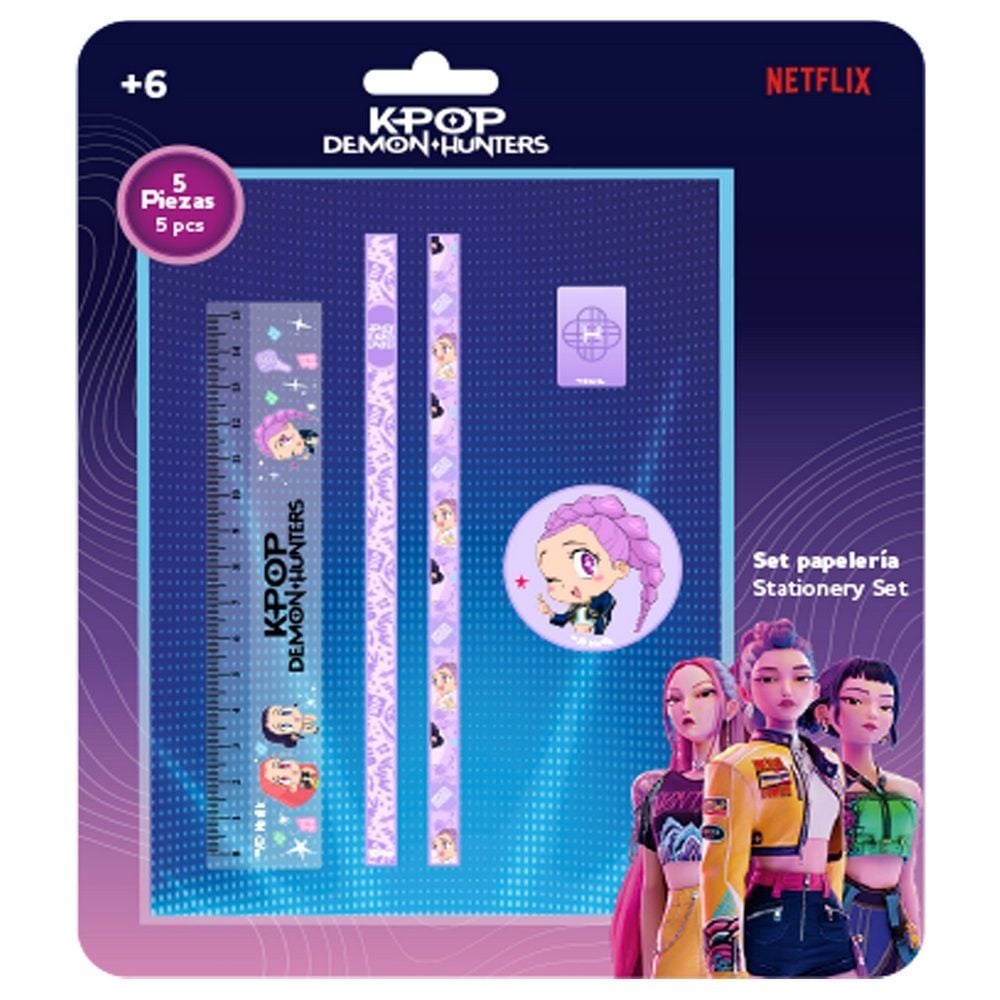 Chibi Kpop Demon Hunters stationery blister