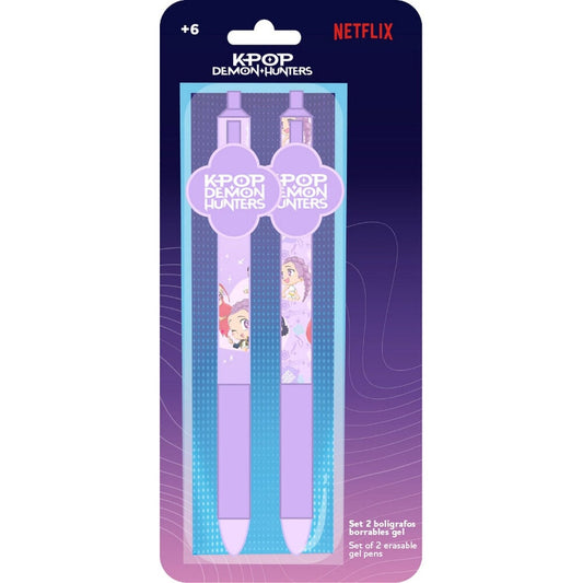 Blister of 2 erasable pens Derpy Kpop Demon Hunters