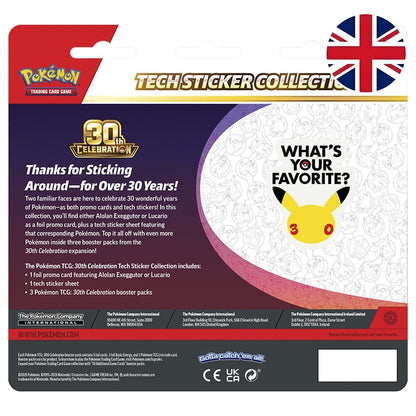 Pokemon Tech Sticker 30th Anniversary Trading Card Game (English, Assorted)