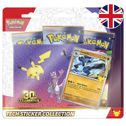 Pokemon Tech Sticker 30th Anniversary Trading Card Game (English, Assorted)