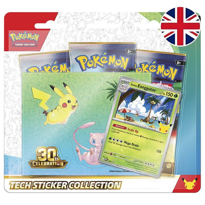 Pokemon Tech Sticker 30th Anniversary Trading Card Game (English, Assorted)