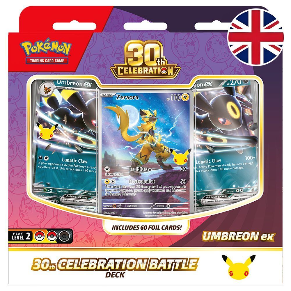 EspeonUmbreon 30th Anniversary Pokemon Playing Cards Deck (English, Assorted)