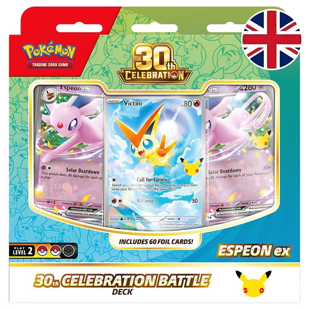 EspeonUmbreon 30th Anniversary Pokemon Playing Cards Deck (English, Assorted)