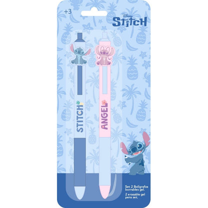 Blister pack of 2 erasable Stitch Disney pens