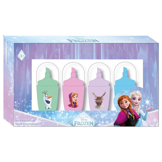 Blister pack of 4 Frozen Disney fluorescent highlighters