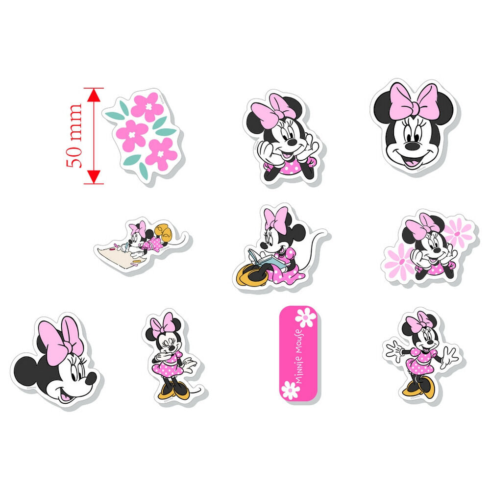 Blister pack of 10 Minty Minnie Disney erasers