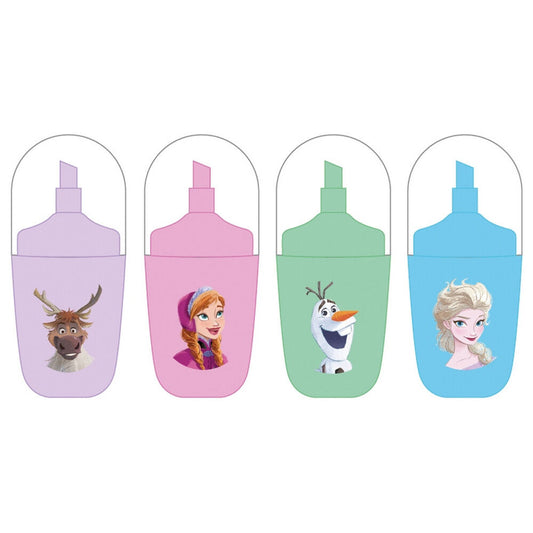 Blister pack of 4 Frozen Disney fluorescent highlighters