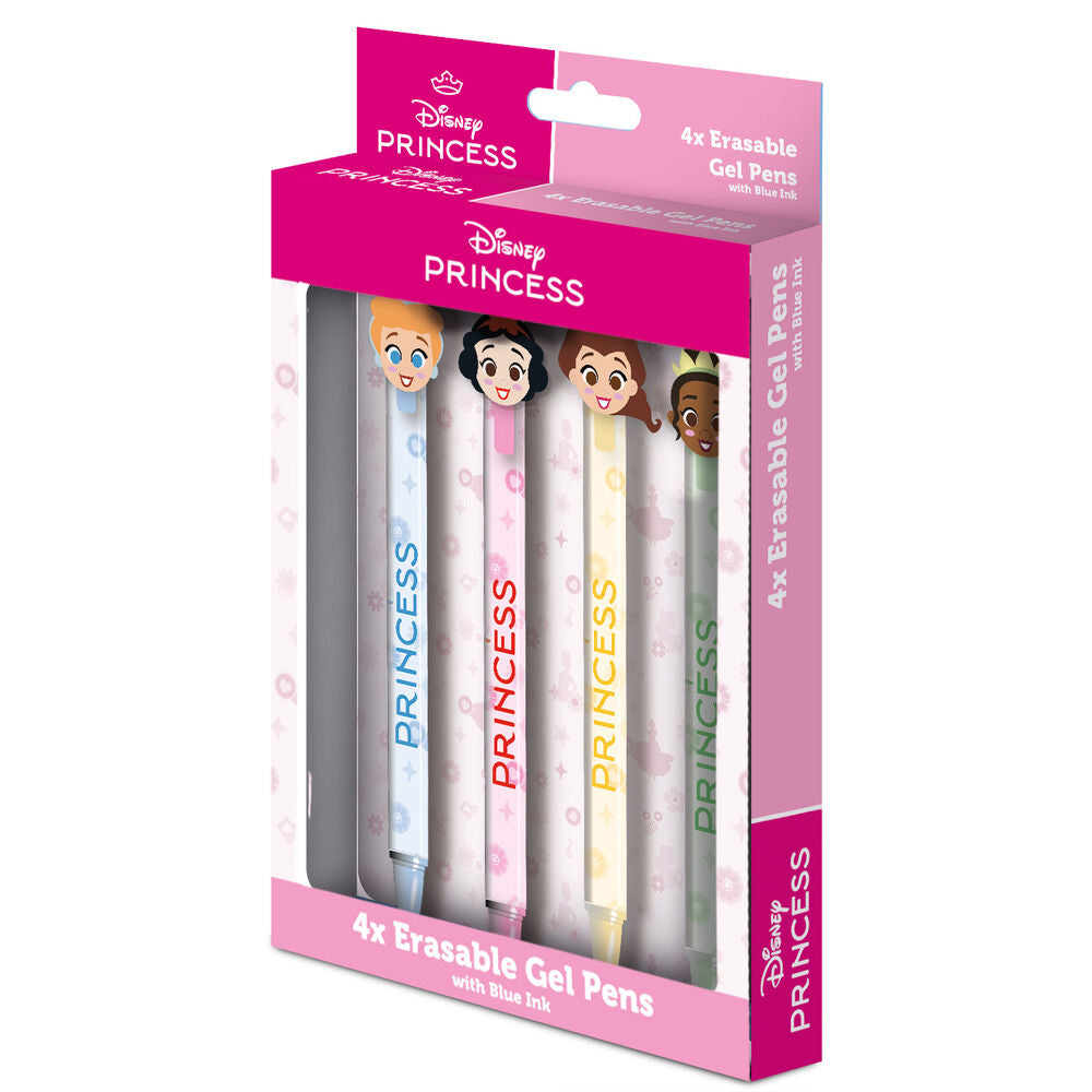 Set of 4 erasable Disney Princess pens