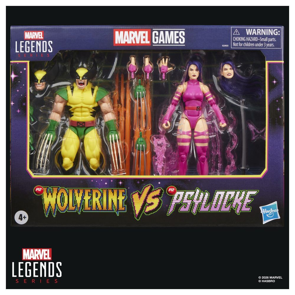 Blister 2 figures Wolverine Vs Psylocke Marvel Legends Series 15cm