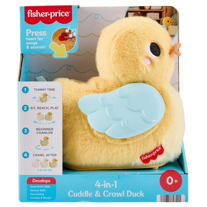 Little duck runs and flaps its wings