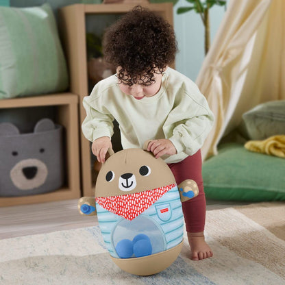Inflatable Bear taps and wobbles