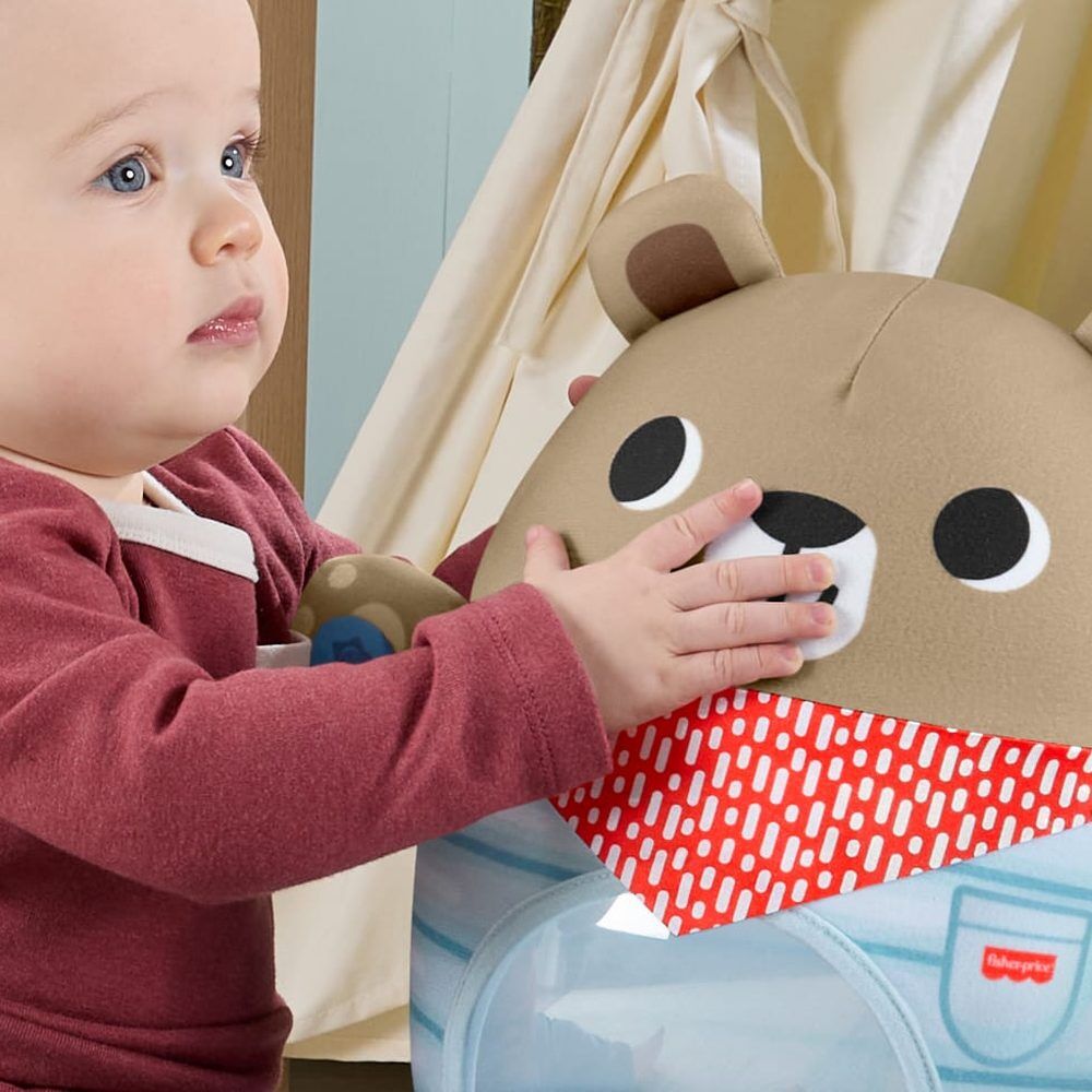 Inflatable Bear taps and wobbles