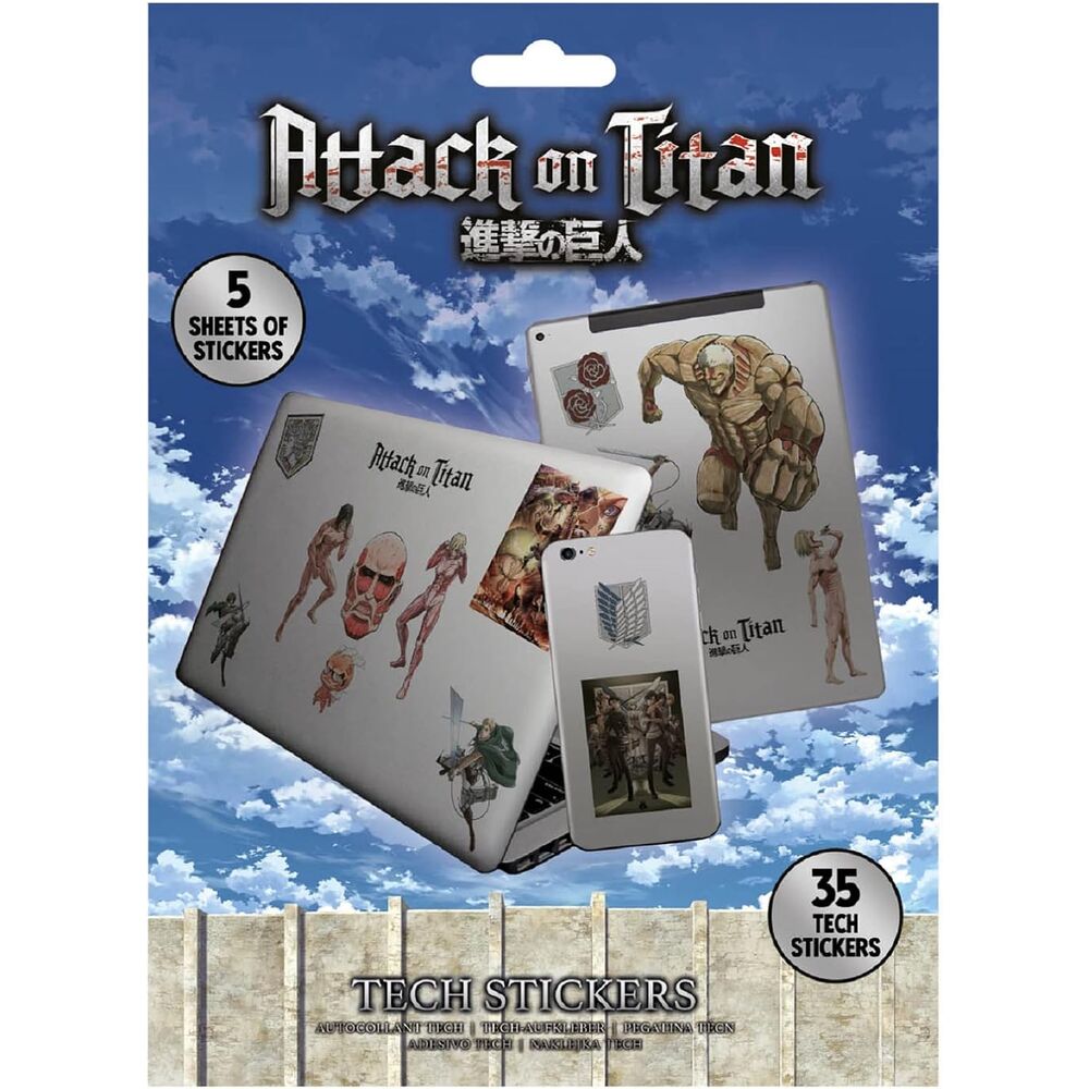 Attack on Titan device stickers