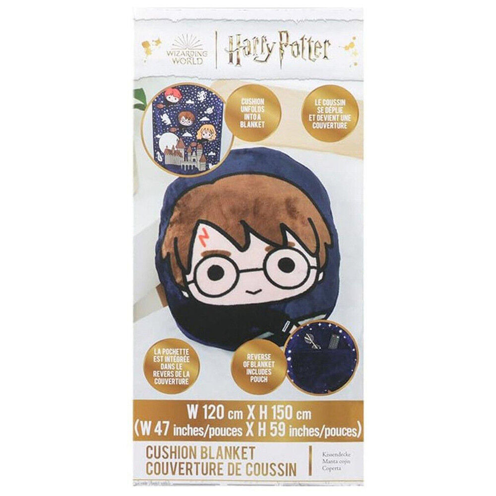 2-in-1 Hogwarts Harry Potter Cushion Blanket