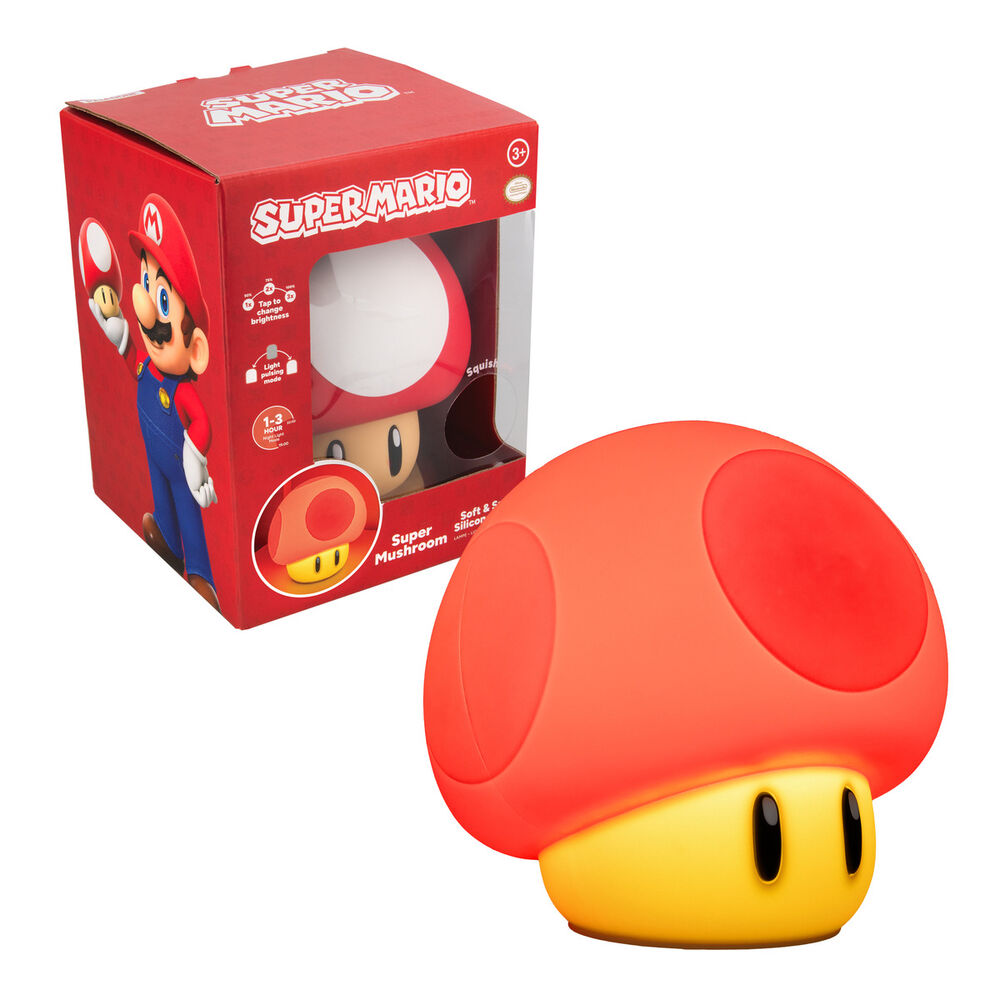 SquishyGlo Rechargeable Lamp Super Mushroom Super Mario Bros
