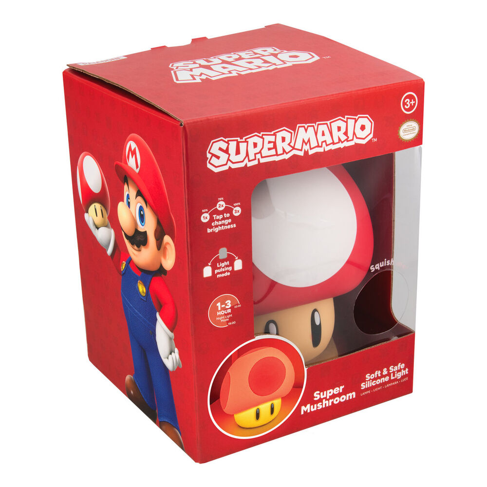 SquishyGlo Rechargeable Lamp Super Mushroom Super Mario Bros