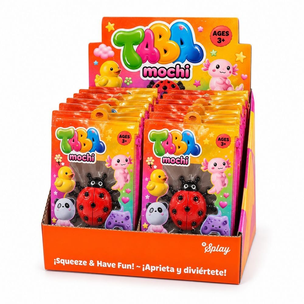 Taba Mochi Ladybug Anti-Stress Toy 7cm Assorted