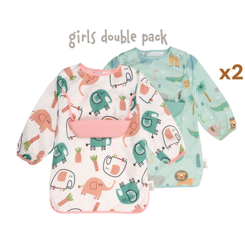 Set of 2 Waterproof Aprons with Pockets