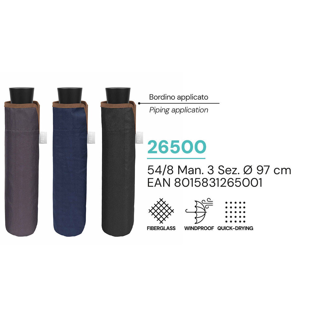 Manual folding umbrella, assorted colors, 58cm