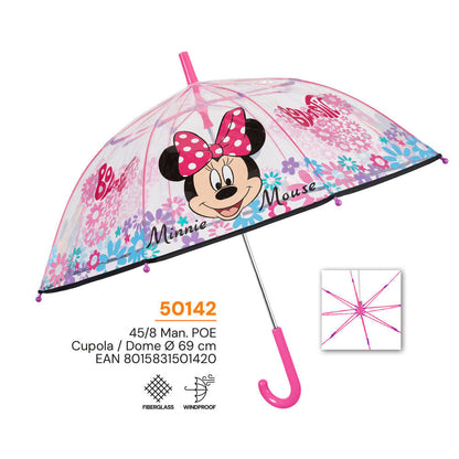 Minnie Mouse Disney transparent manual umbrella 45cm
