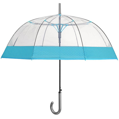 Automatic transparent umbrella with fluorescent trim, 61cm, assorted
