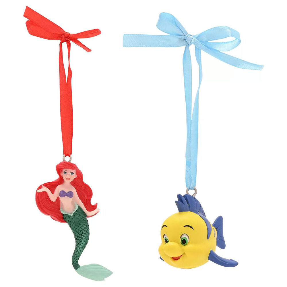 Set of 2 Disney Little Mermaid Christmas Ornaments