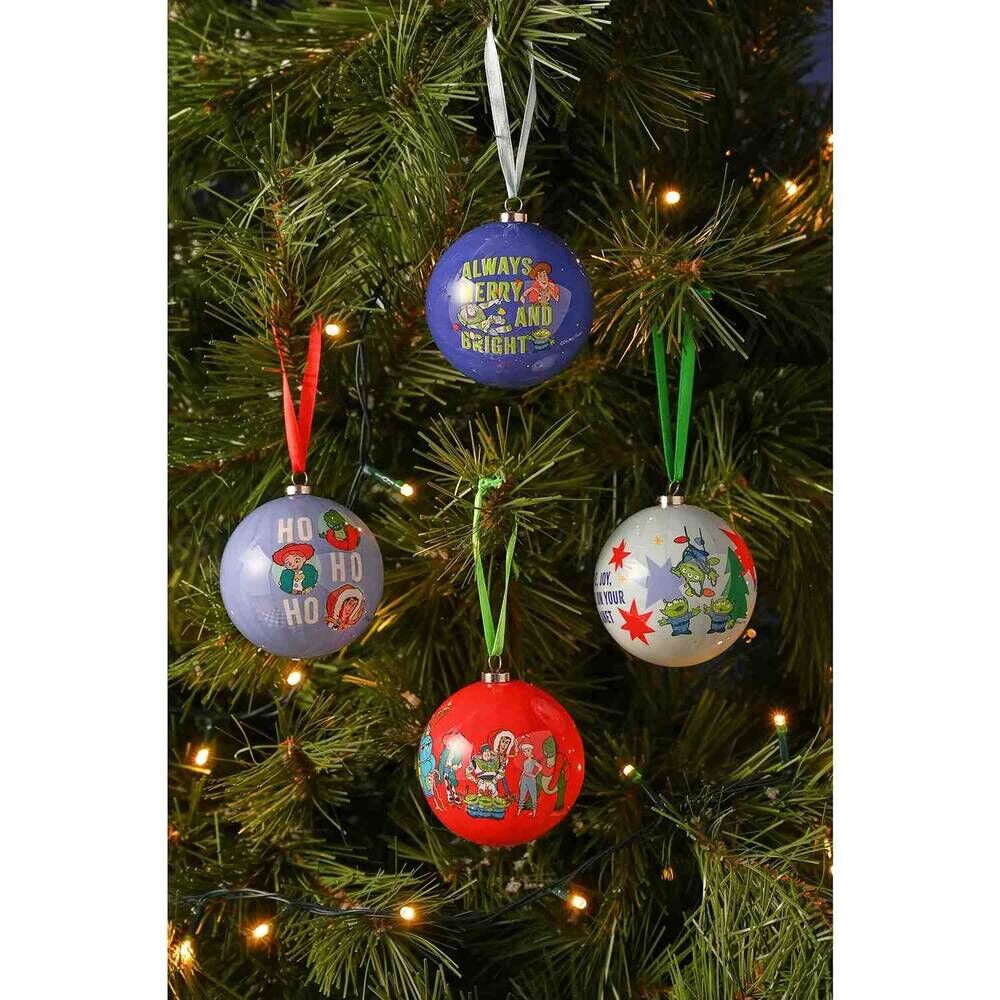 Set of 4 Disney Pixar Toy Story Christmas Ornaments