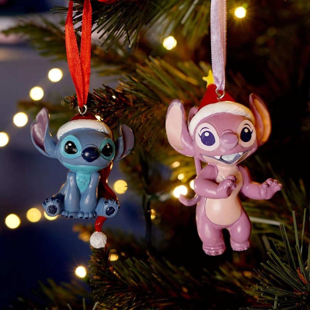 Set of 2 Disney Stitch Christmas Ornaments