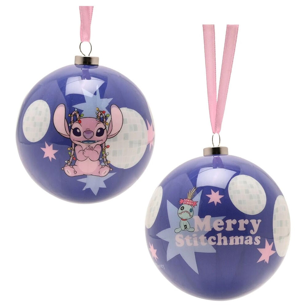 Set of 4 Disney Stitch Christmas Balls
