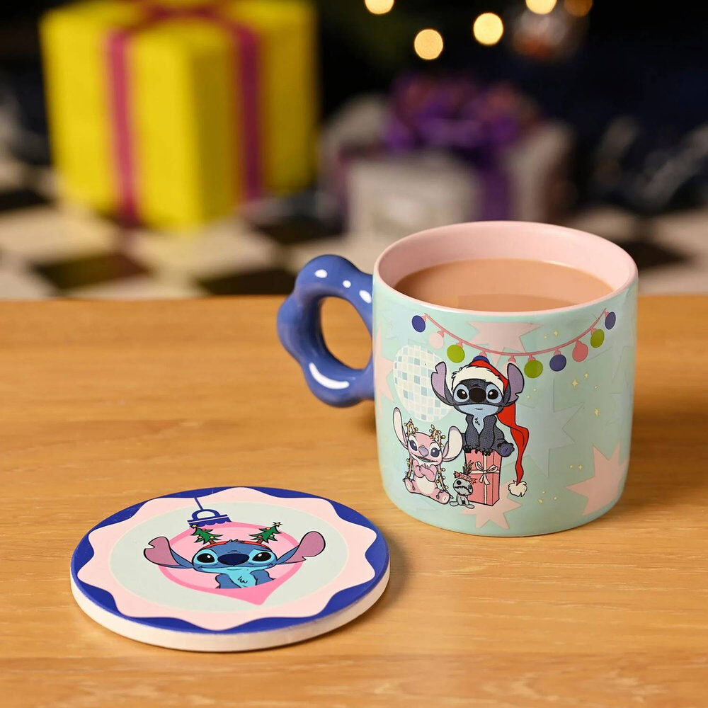 Disney Stitch Mug and Coaster Set 250ml