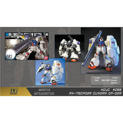 HGUC 1144 RX-78GP02A Gundam Physalis Mobile Suit Gundam 0083 Stardust Memory Model kit