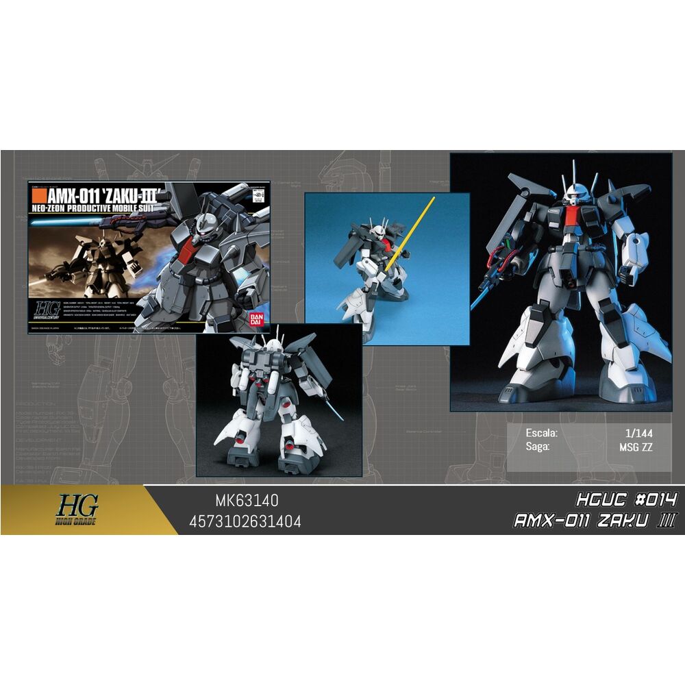 HGUC 1144 AMX-011 Zaku III Mobile Suit Gundam ZZ model