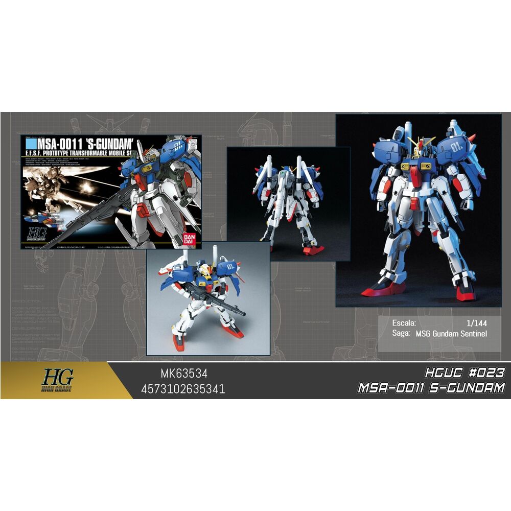 HGUC 1144 MSA-0011 S Gundam Mobile Suit Gundam Sentinel Model kit