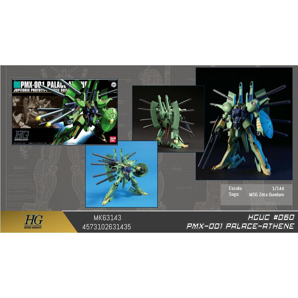 HGUC 1144 PMX-000 Palace Athene Mobile Suit Zeta Gundam model