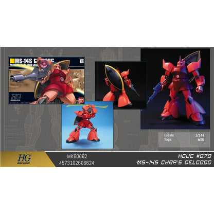 HGUC 1144 MS-14S Gelgoog Char Aznable Custom Mobile Suit Gundam Model kit