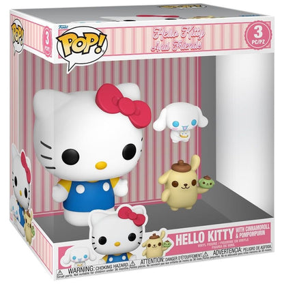 Jumbo Hello Kitty and Friends POP Figure - Hello Kitty with Cinnamoroll & Pompompurin