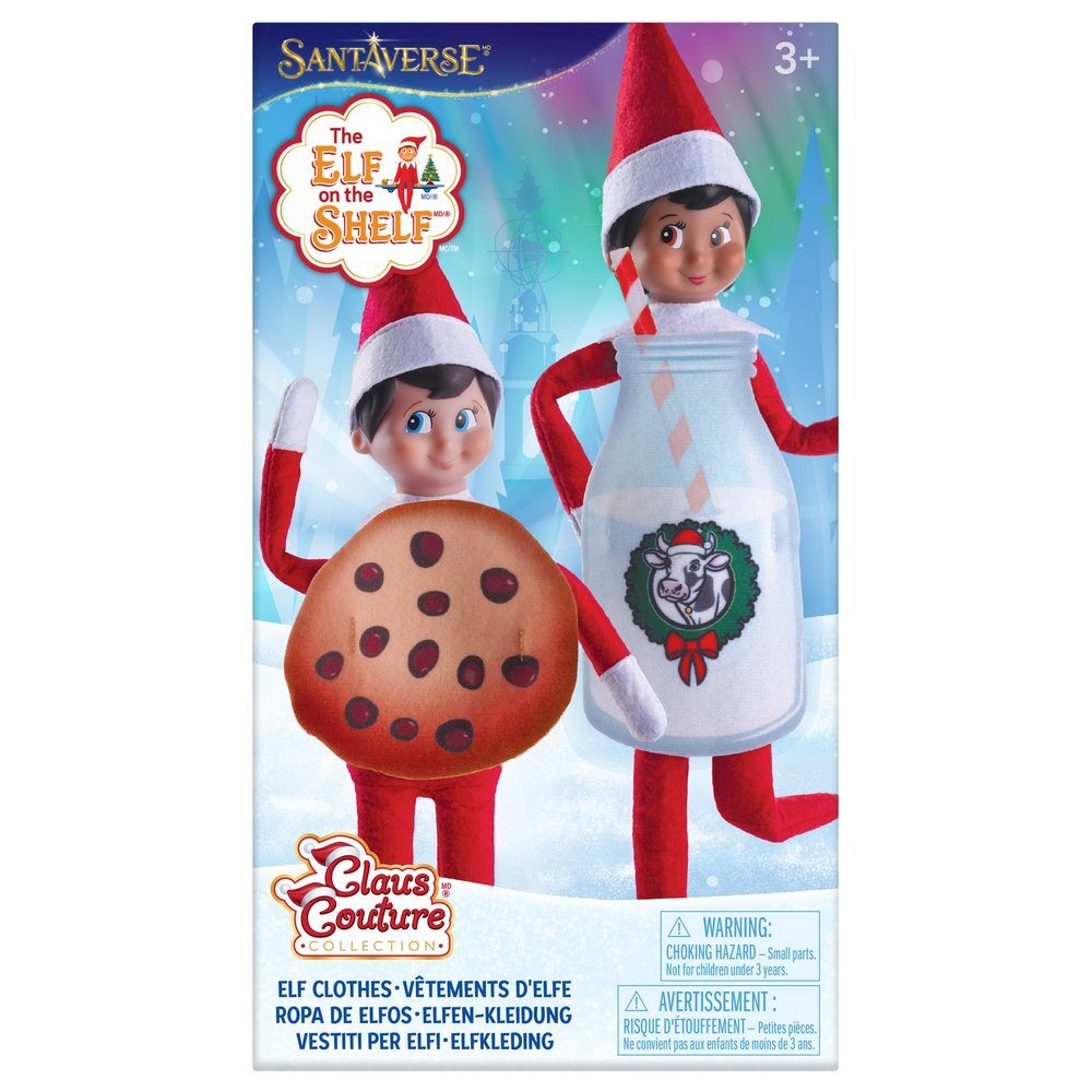 Elf on the Self Outfit: Cookie and Milk Bottle
