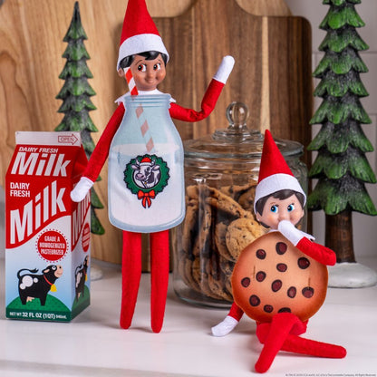 Elf on the Self Outfit: Cookie and Milk Bottle