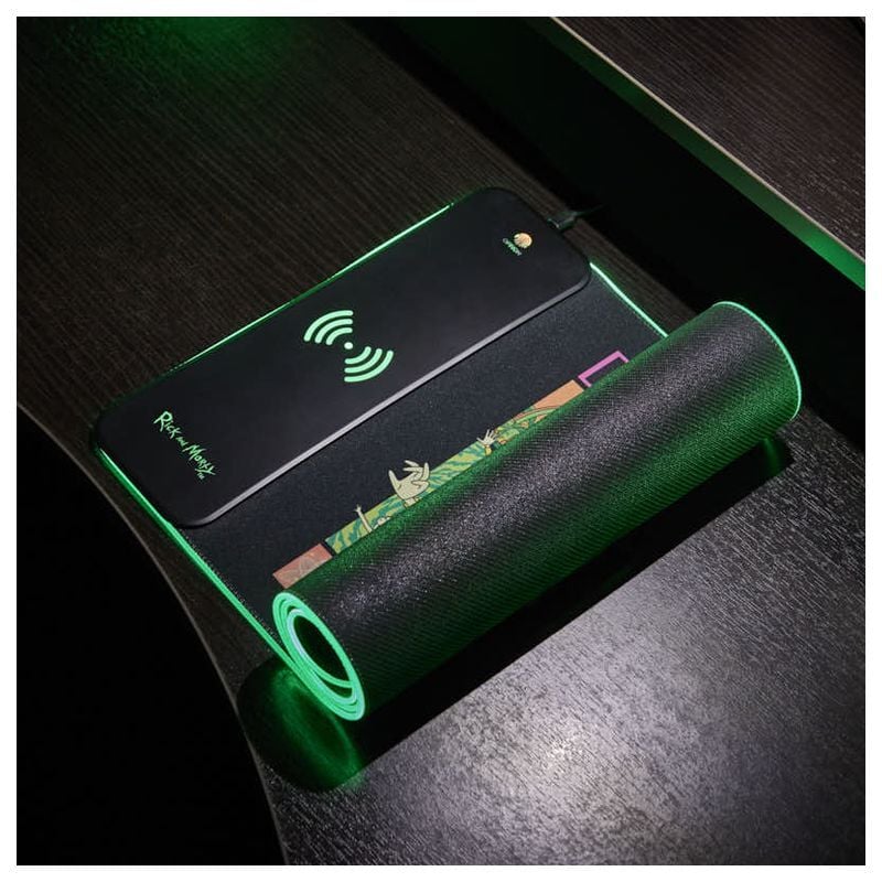 Rick & Morty Gaming Mouse Pad with Wireless Charger