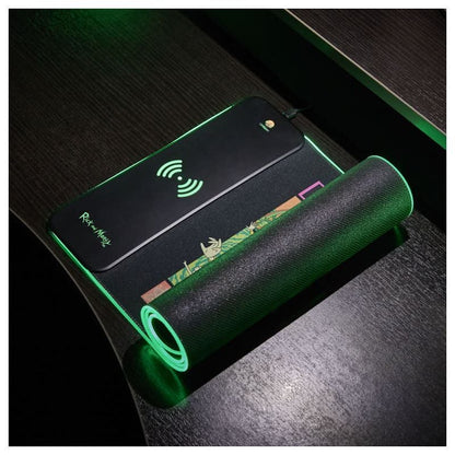 Rick & Morty Gaming Mouse Pad with Wireless Charger