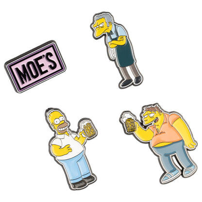 Set of 4 pins Moe's Tavern The Simpsons