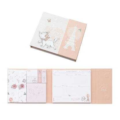Weekly planner with sticky notes Marie The Aristocats Disney