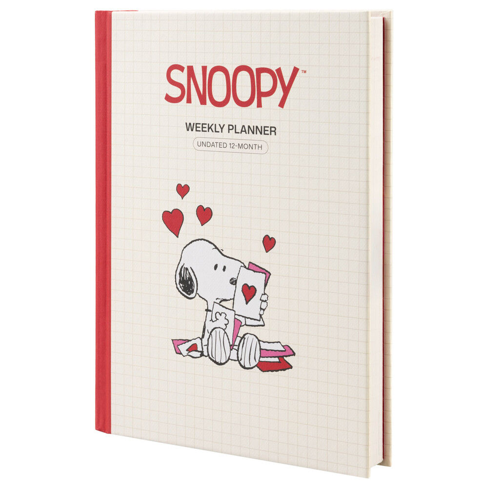 A5 undated weekly planner with Snoopy