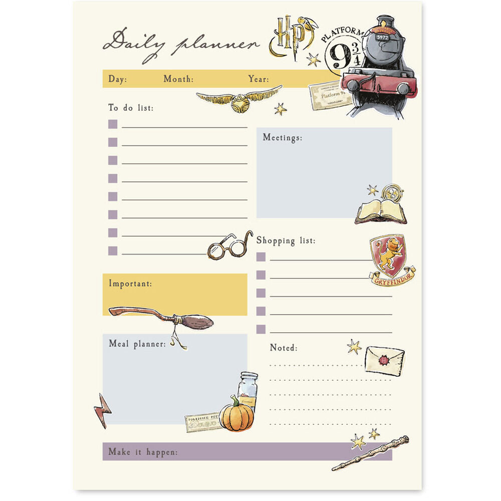 Harry Potter A5 Daily Planner Pad