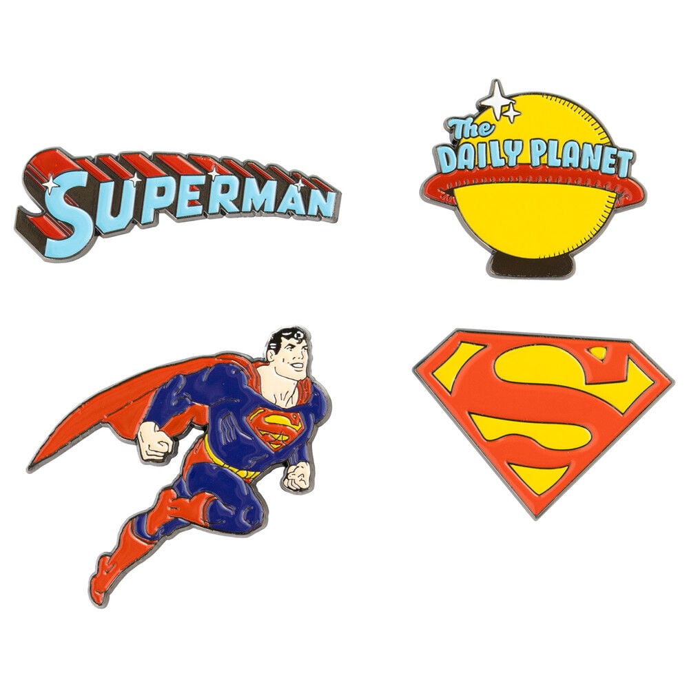 Blister 4 pins Superman DC Comics