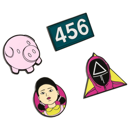 Blister pack of 4 pins The Squid Game
