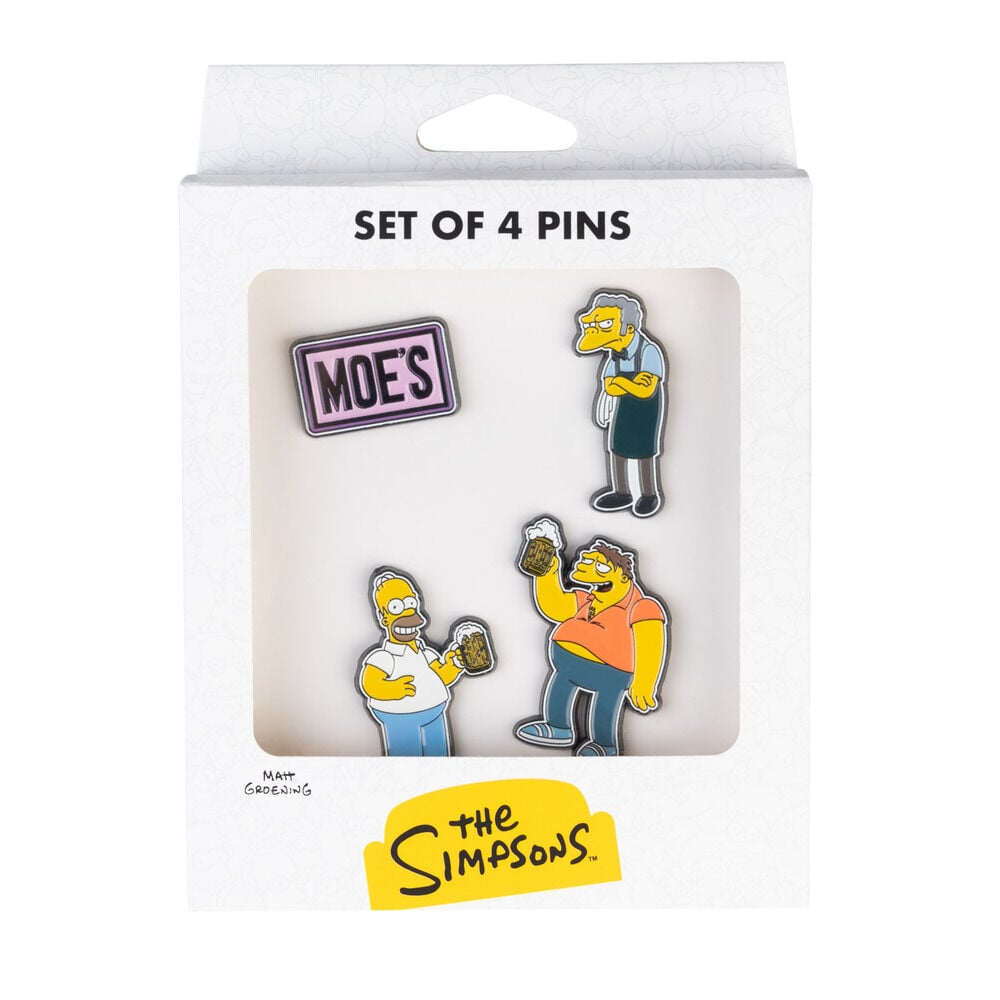 Set of 4 pins Moe's Tavern The Simpsons
